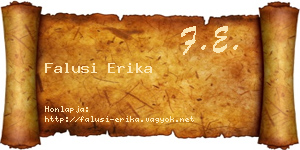 Falusi Erika névjegykártya