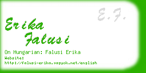 erika falusi business card